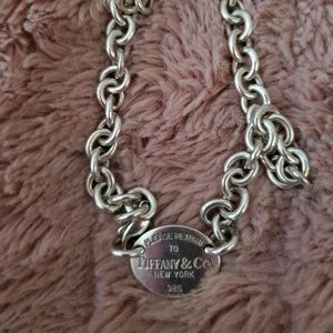 Tiffany Return to Tiffany's Oval silver tag choker necklace